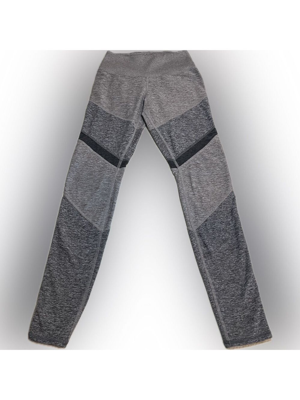 Alo Yoga Sheila Legging High Rise 7/8 Alosoft Gray Chevron Color Block Small